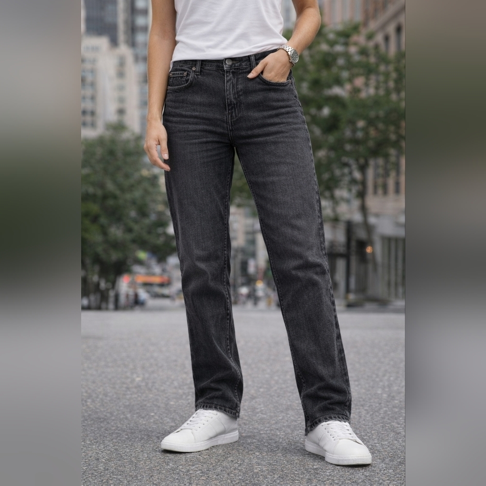 Abercrombie & Fitch High Rise Gray Jeans